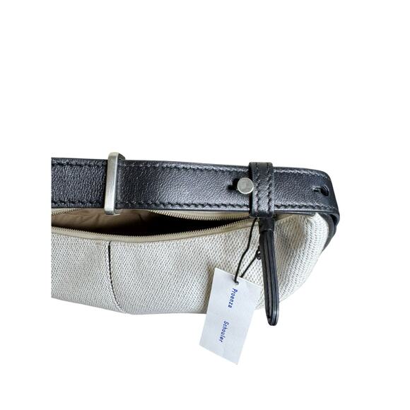 Proenza Schouler NWT Slide Canvas Shoulder Bag in Ivory & Black - Picture 14 of 15
